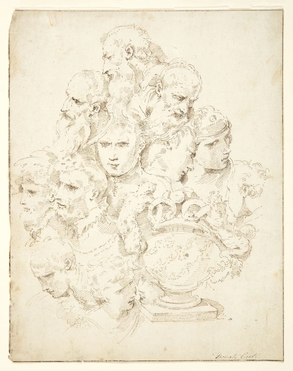 Fantasia composta da teste e un'urna scolpita - Smithsonian Institution